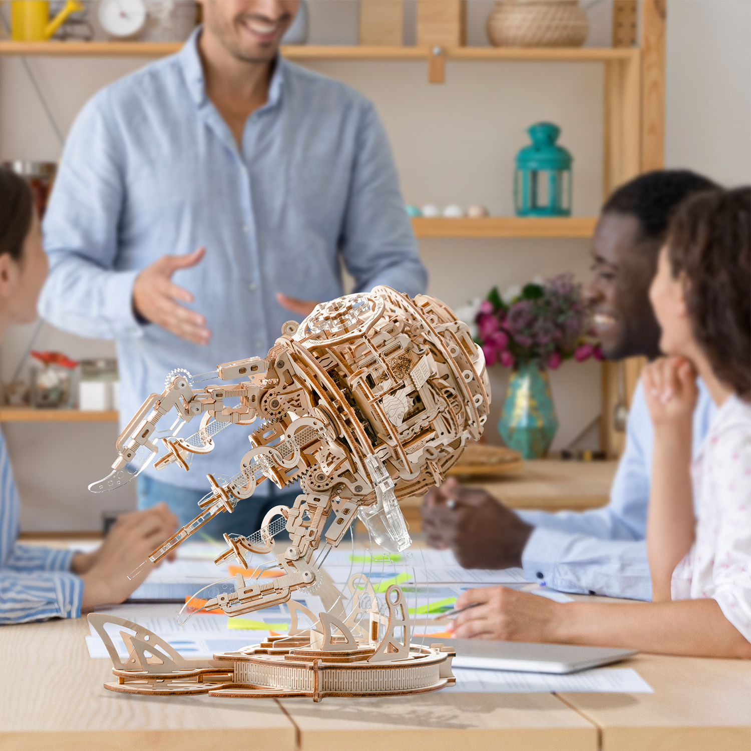 RUIFAM 3D Wooden Puzzles for Adults, 3D Puzzle Model Aurora Jellyfish Toys Building Kits, DIY Wood Crafts Cool Toy Hobbies for Men Women, Creative Assembly Gifts