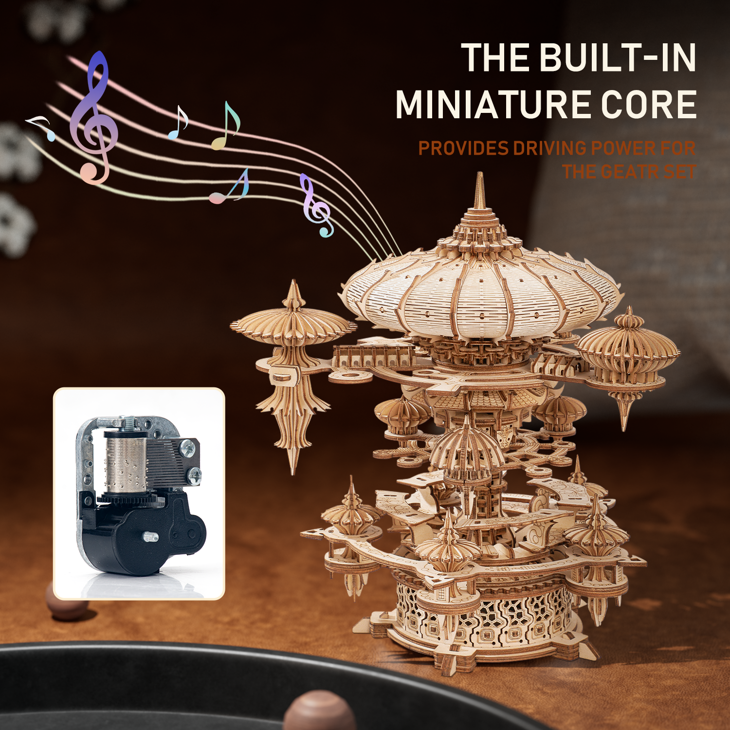 RUIFAM SkyCity Music Box 3D Wooden Puzzles LF01