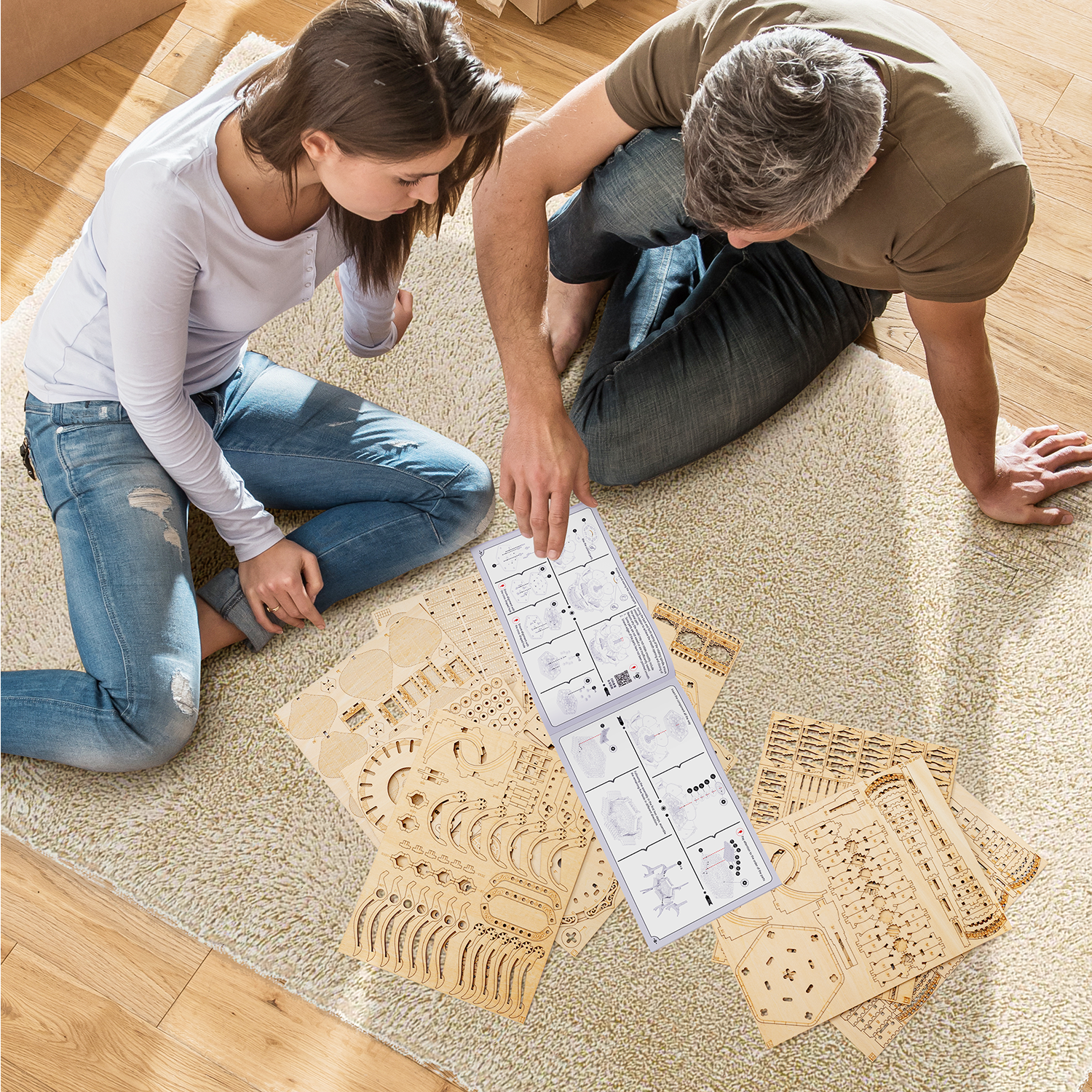 RUIFAM 3D Puzzles for Adults, Wooden 3D Puzzle Model Lotus Pavilion Music Box Toys Building Kits, DIY Wood Crafts Cool Toy Hobbies for Men Women, Creative Assembly Gifts