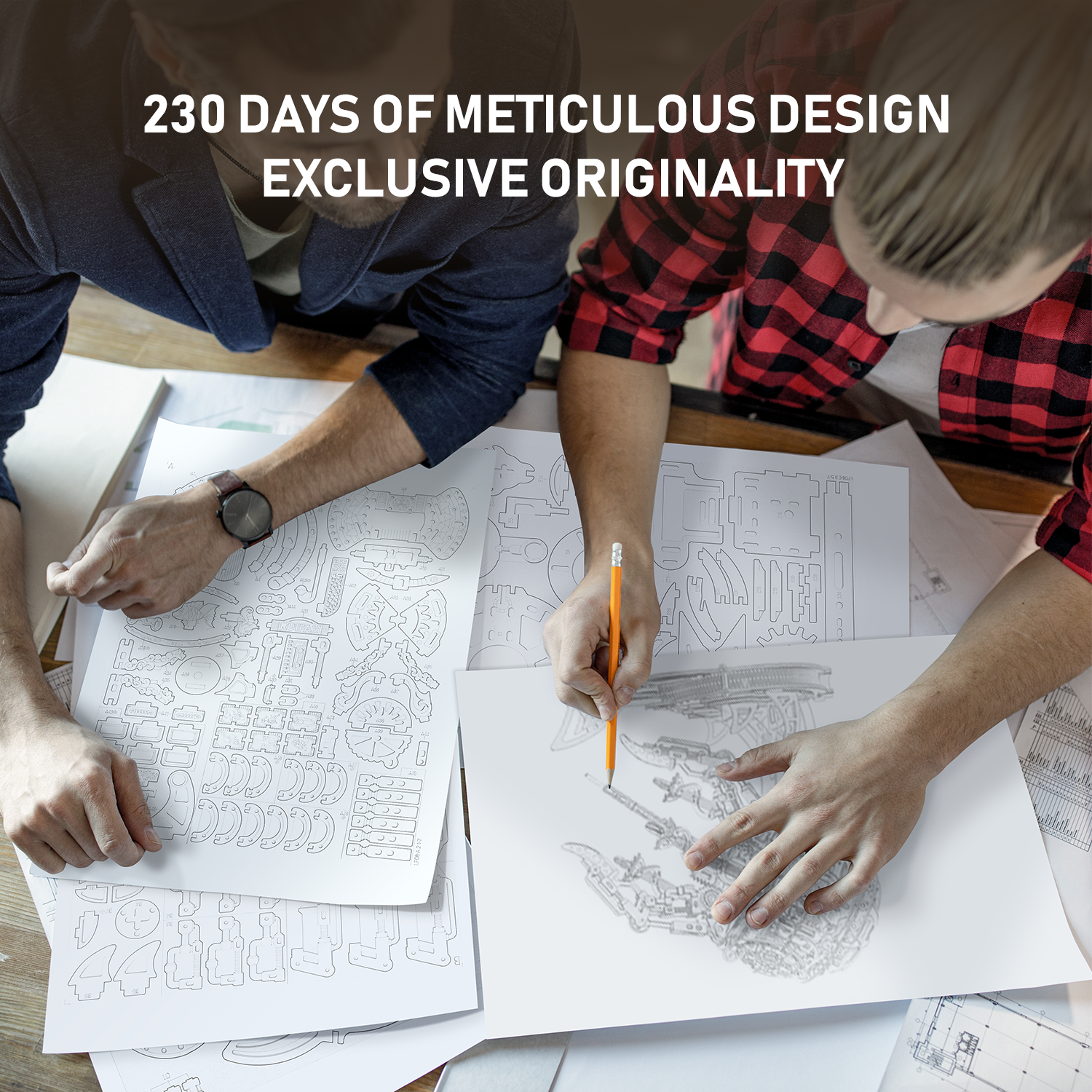 RUIFAM 3D Wooden Puzzles for Adults, 3D Puzzle Model Aurora Jellyfish Toys Building Kits, DIY Wood Crafts Cool Toy Hobbies for Men Women, Creative Assembly Gifts