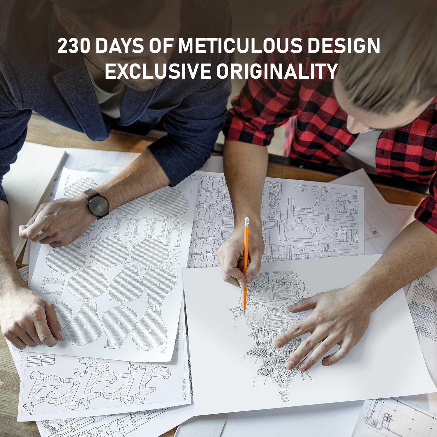 RUIFAM 3D Puzzles for Adults, Wooden 3D Puzzle Model Lotus Pavilion Music Box Toys Building Kits, DIY Wood Crafts Cool Toy Hobbies for Men Women, Creative Assembly Gifts